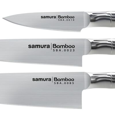 BAMBOO BAhef's Essential Knife Set: Spelucchino, Coltello multiuso, Chef-SBA-0220