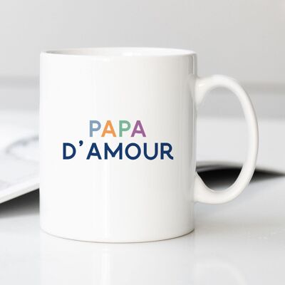 TAZA COLORFUL LOVE DAD BLANCA