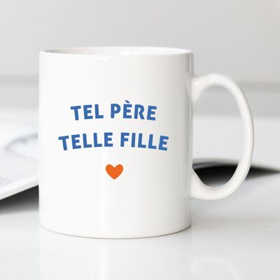WHITE MUG LIKE FATHER LIKE DAUGHTER HEART