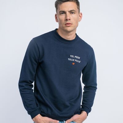 SWEAT NAVY TEL PÈRE TELLE FILLE CŒUR