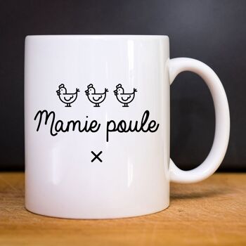 MUG BLANC MAMY POULE