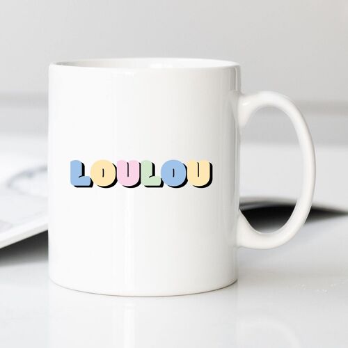 MUG BLANC LOULOU COLORE