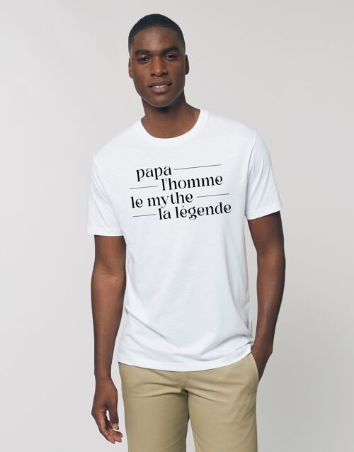 TSHIRT BLANC PAPA MYTHE LEGENDE