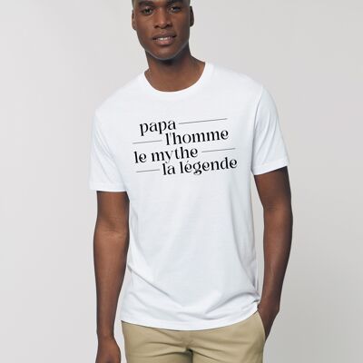 TSHIRT BLANC PAPA MYTHE LEGENDE