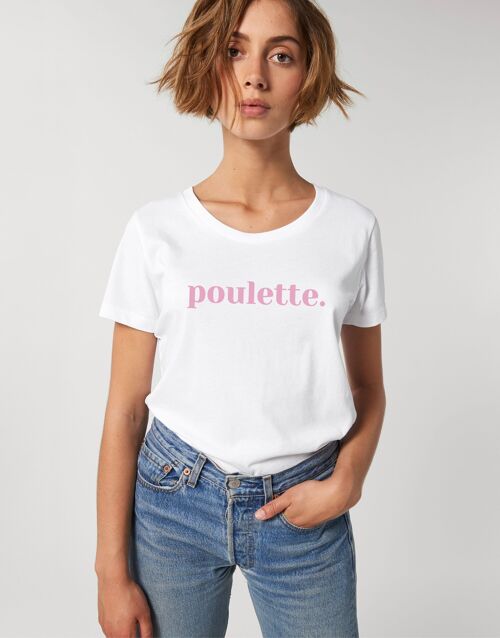 TSHIRT BLANC POULETTE