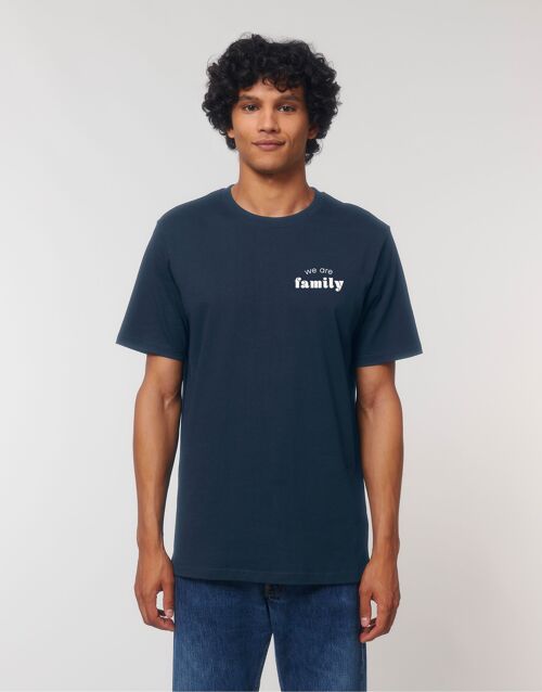 TSHIRT HOMME NAVY WE ARE FAMILY COEUR