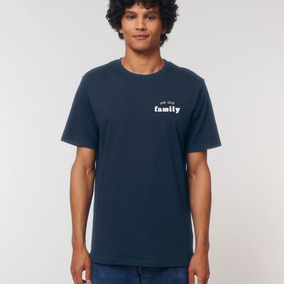 TSHIRT HOMME NAVY WE ARE FAMILY COEUR