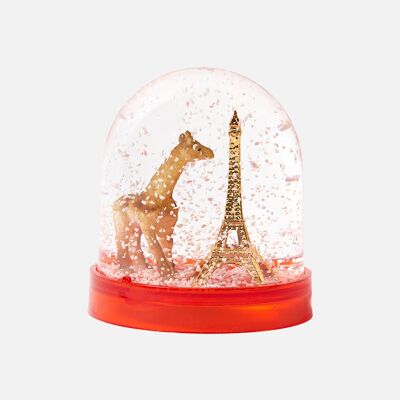 Eiffel Tower and Giraffe snow globe (set of 12)