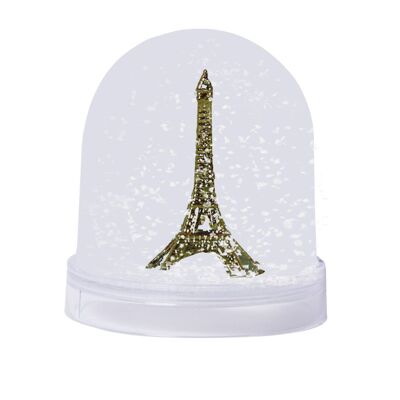 Bronzene Eiffelturm-Schneekugel (10er-Set)