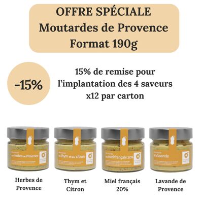 Mostaza de Provenza 190g - Pack oferta especial