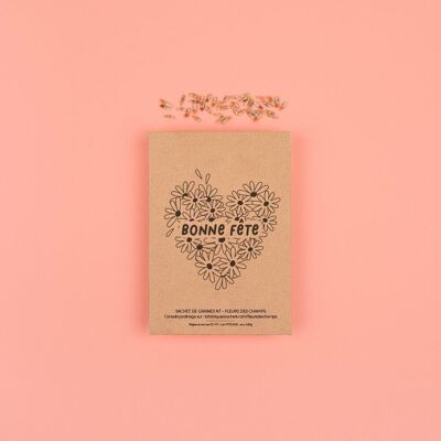 Bonne fête - Sachet de graines de Fleurs des Champs