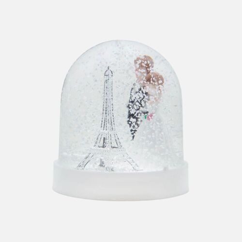 Boule à neige Mariés et Tour Eiffel (lot de 12)