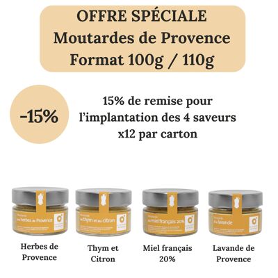 Moutarde de Provence 100g/110g - Offre spéciale Pack