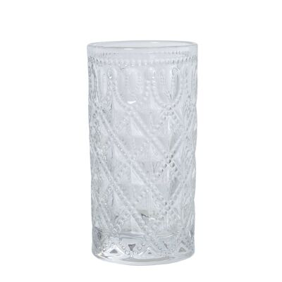 VETRO ALTO TRASPARENTE GLASS400ML _°7,5X14CM, LAVABILE IN LAVASTOVIGLIE ST14996