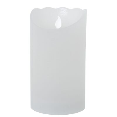 WHITE WAX LED CANDLE, WITH SWITCH °10X17.5CM, BATTERIES: 2XAA NOT INCL ST29451