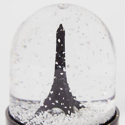 Mini Black and White Eiffel Tower Snow Globe (set of 12)