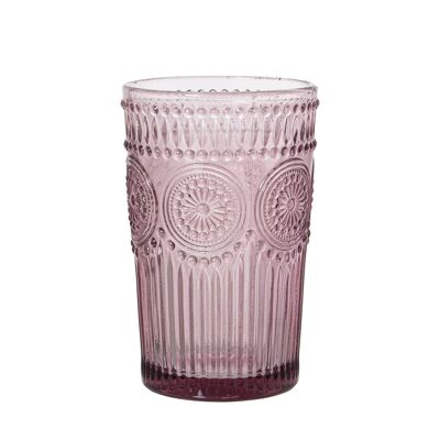 HIGH PINK GLASS GLASS 400ML _°8X13CM, DISHWASHER SUITABLE ST15051