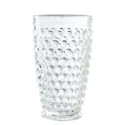 VERRE HAUTE TRANSPARENT400ML DÉCO. SPHÈRES °8,5X15CM, LAVABLE AU LAVE-VAISSELLE ST14972