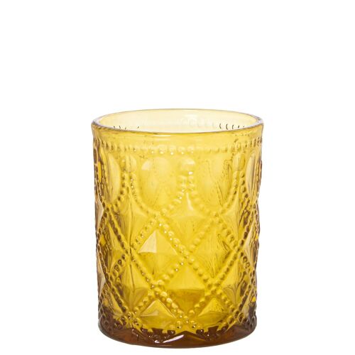 VASO BAJO CRISTAL MOSTAZA 300ML °8X10CM, APTO LAVAVAJILLAS ST15019