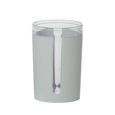 Badezimmerglas aus weißem/transparentem Acryl, 7,5 x 11,5 cm, ST87082