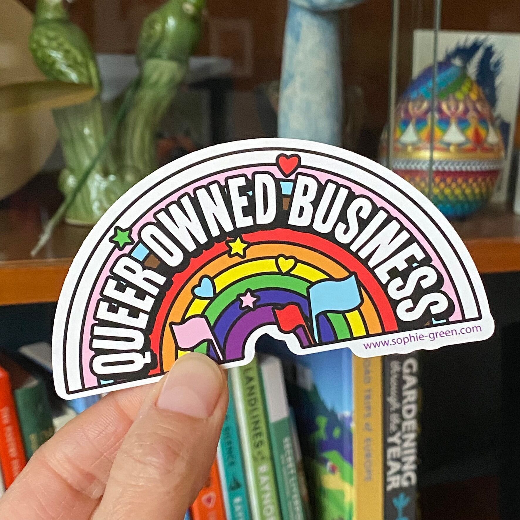 Queer Owned Business BIG Vinyl-Aufkleber