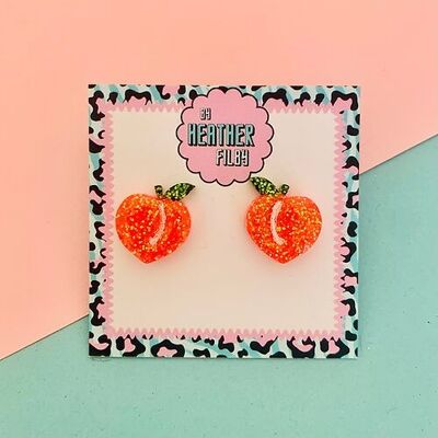 Peach Stud Earrings