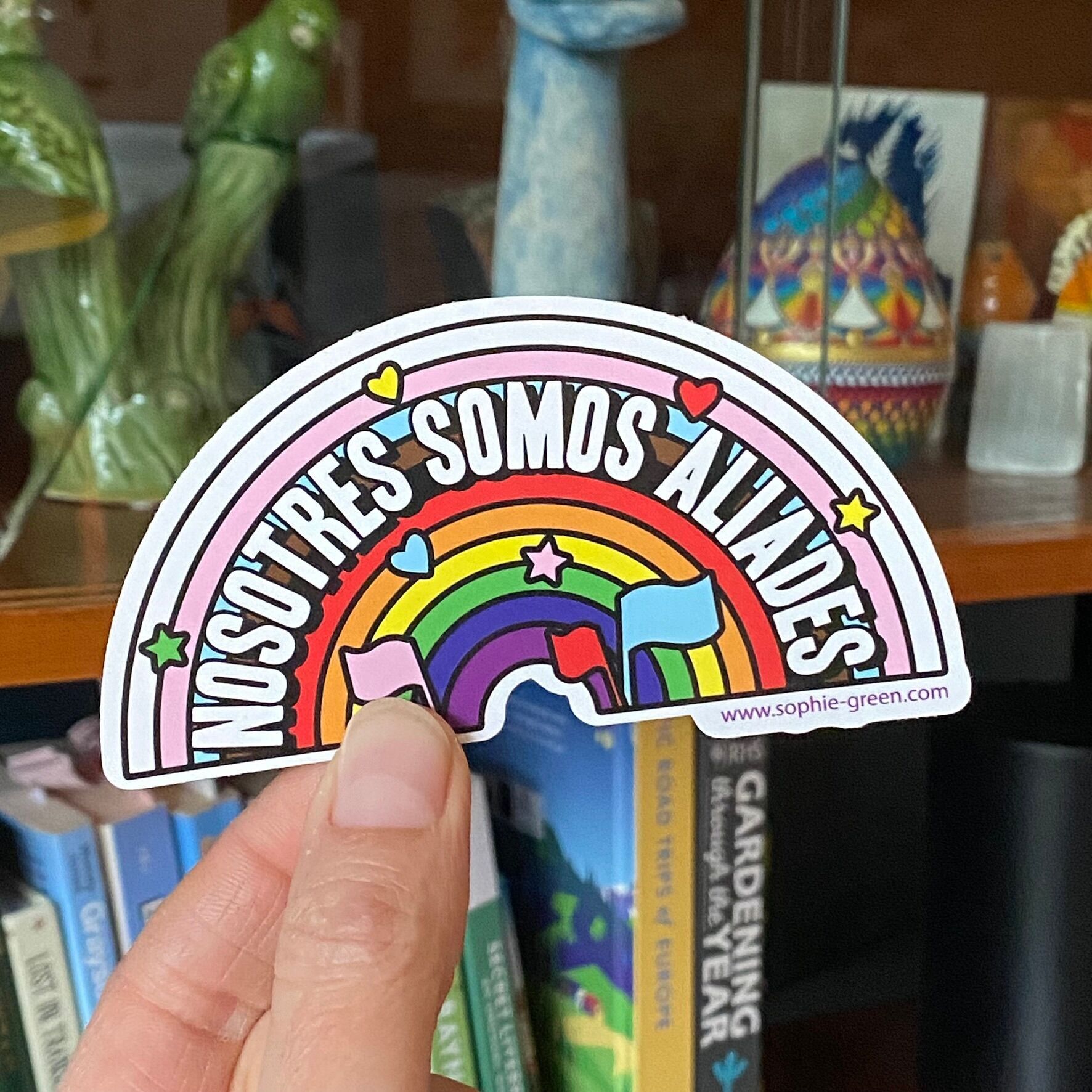 Nosotres Somos Aliades español adesivo in vinile spagnolo lgbtq