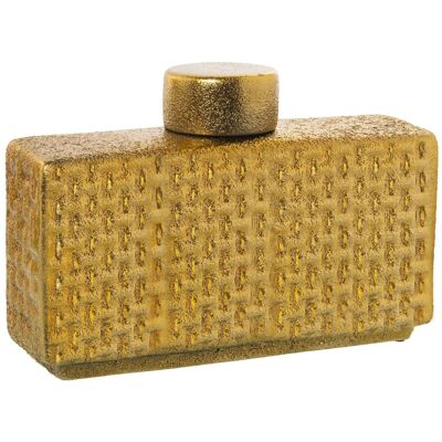 GOLDEN CERAMIC TIBOR 32X10X22CM, LID: °9X5CM ST60421