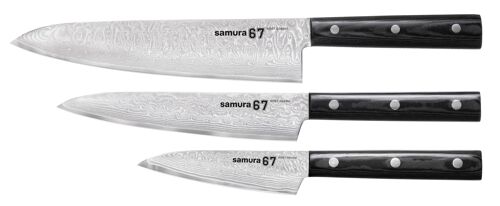 Сhef's Starter Knife Set: Paring knife, Utility knife(Mikarta)-SD67-0220M