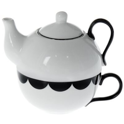 CUP WITH CERAMIC TEAPOT _TEAPOT:9X9X14CM CUP:10X5CM ST7147