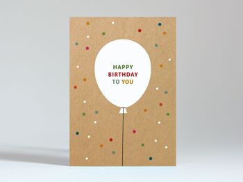 Carte postale "Joyeux anniversaire ballon" 1