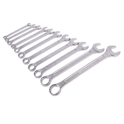 11pc Carbon Steel Metric Combination Spanner Set - By Blackspur