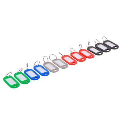 Set di indicatori portachiavi in ​​plastica multicolore da 12 pezzi - Di Ashley
