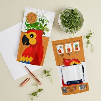 Polly Parrot Carte de zoo écologique cultivable durable et cadeau de graines 2