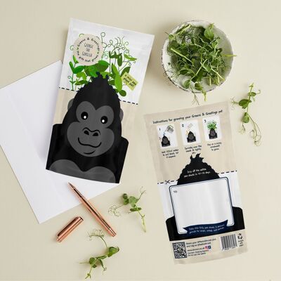 George Gorilla Sustainable Growable Eco Zoo Card & Seed Gift