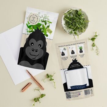 George Gorilla Carte de zoo écologique cultivable durable et cadeau de graines 1