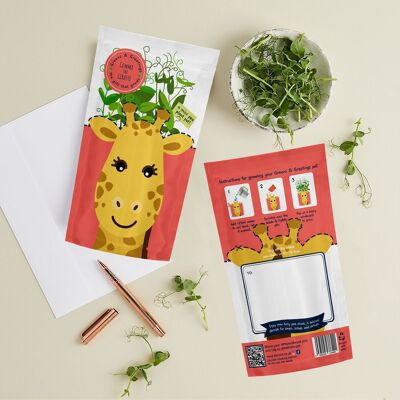 Gemma Giraffe Sustainable Growable Eco Zoo Card & Seed Gift