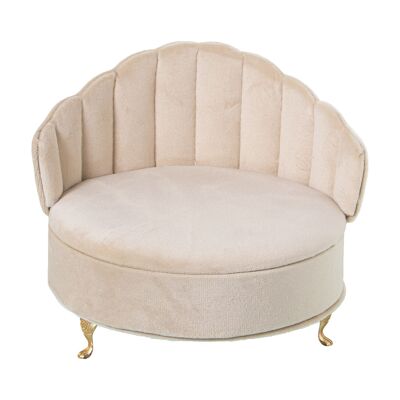 POLTRONA PER GIOIELLIERI IN VELLUTO CREMA 17X17X15CM ST25056