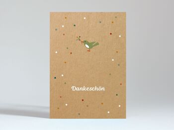 Carte postale « Oiseau – Merci » 1