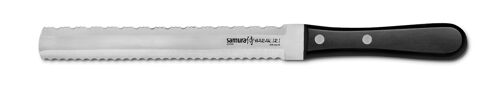 HARAKIRI 18cm Twosided saw knife for bread and frozen food (White)-SHR-0057W