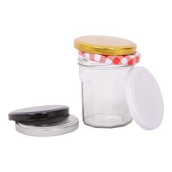 Pot de confiture en verre de 185 ml avec couvercle - Par Argon Tableware 7