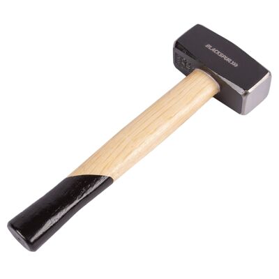 1 kg schwerer Keulenhammer aus Karbonstahl mit Holzgriff – von Blackspur