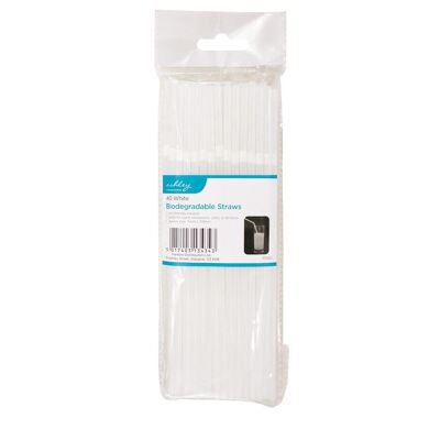 21cm Biodegradable Straws - Pack of 40 - By Ashley