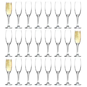 Flûte à champagne en verre classique de 220 ml – Palette de 1920 – Par Argon Tableware 1