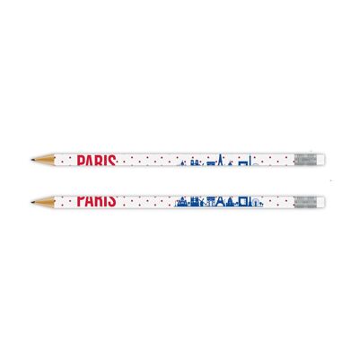 Pencil with eraser Décor Paris (set of 10)