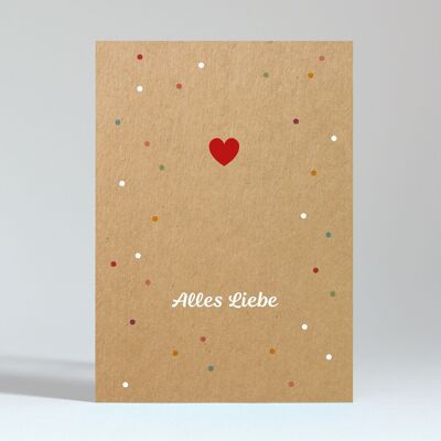 Carte postale « Coeur – Tout Amour »