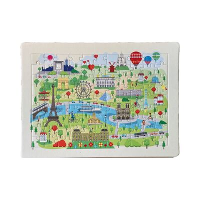 Puzzle illustrato in cartone di Parigi (set da 5)