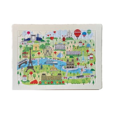 Puzzle ilustrado de cartón de París (juego de 5)