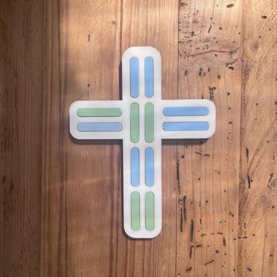 Zeitgenössisches christliches Kreuz – Designer-Kultobjekt