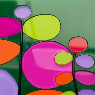 Panel de hojas de colores - decoración de diseño y original
